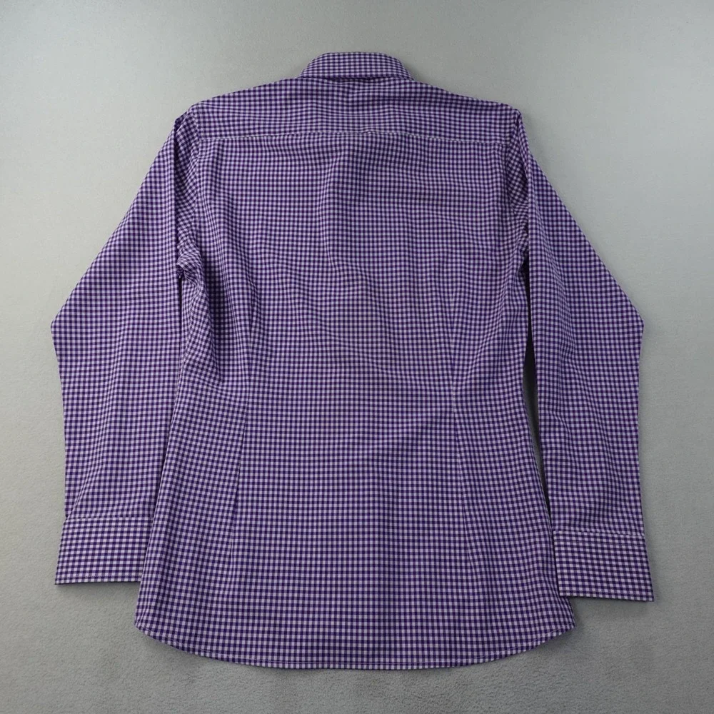 Lot of 2 State and Liberty Dress Shirts Mens Medium Check Plaid Stretch Athletic - Picture 3 of 16